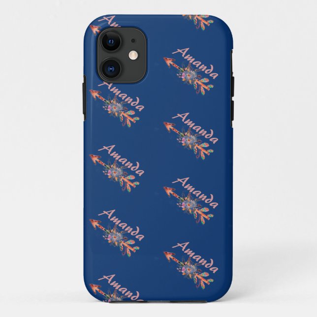 Coques Case-Mate iPhone Le personnage de Floral Arrow (Dos)
