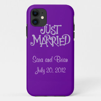 Case-Mate iPhone Case Le pourpre personnalisé a juste marié la caisse de