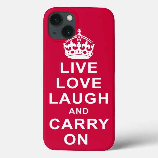 Coques Case-Mate iPhone Le rire vivant d'amour et continuent (Verso)
