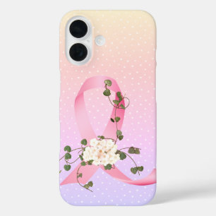 Coques iPhone 16 Le ruban rose avec lierre