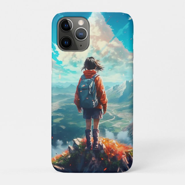 Coques Case-Mate iPhone Le sommet dans son âme | Anime Hiker Girl (Dos)