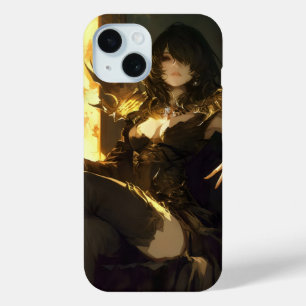 Coque Pour iPhone 15 Le style Anime de la dame mal