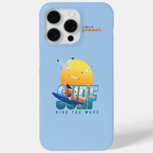 Coque iPhone 15 Pro Max Le surfeur chevauche la vague (F)