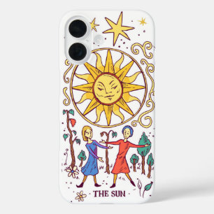 Coques iPhone 16 Le Tarot Soleil - Psychédélique Vintage