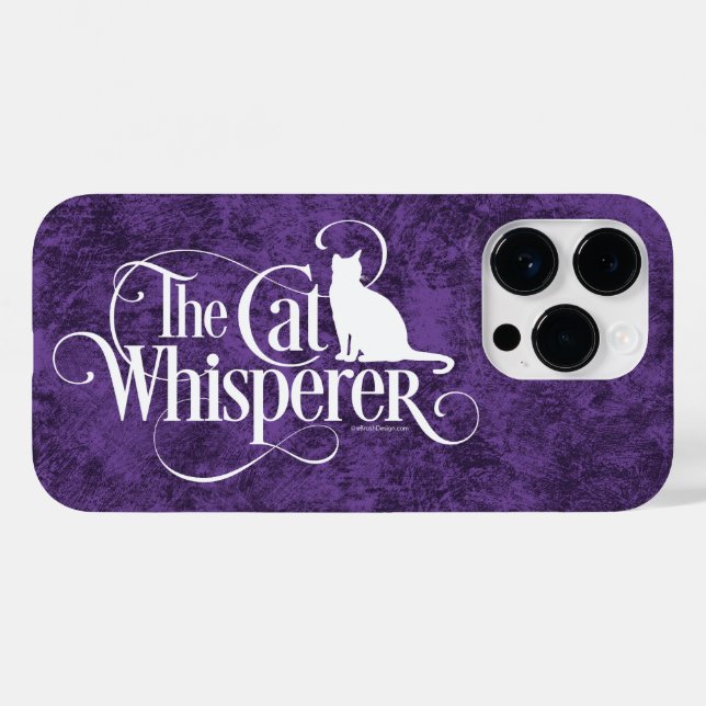 Coques Case-Mate iPhone Le Whisperer de chat (Verso (horizontal))