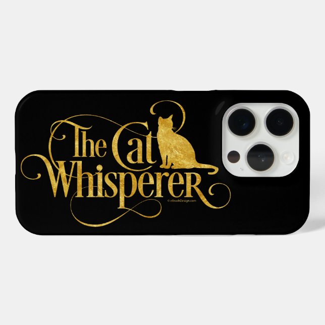 Coques Case-Mate iPhone Le Whisperer de chat (Verso (horizontal))