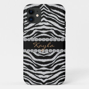Case-Mate iPhone Case Le ZÈBRE PERSONLIZED BLING je téléphone le CAS 
