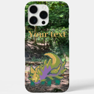 Coques iPhone 16 Pro Max Leaf dragon in Forrest pixel art