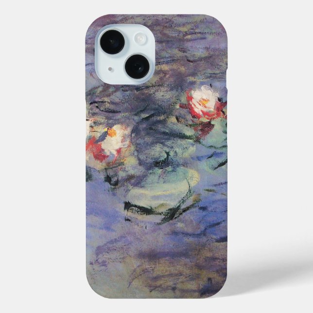Coques Case-Mate iPhone L'EAU MENSONNE EN BLEU ROSE PAR Claude Monet (Verso)