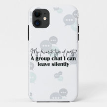 "Leave Silently" - Funny Introvert Citation Téléph