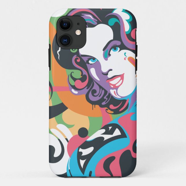 Coques Case-Mate iPhone L'éclaboussure de couleur de Supergirl (Dos)