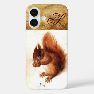 COQUES iPhone 16 L'ÉCUREUIL AVEC MONOGRAMME DE NOIX