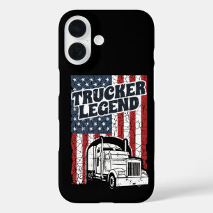 Coques iPhone 16 Légende de routier Drôle de conducteur de semi-rem