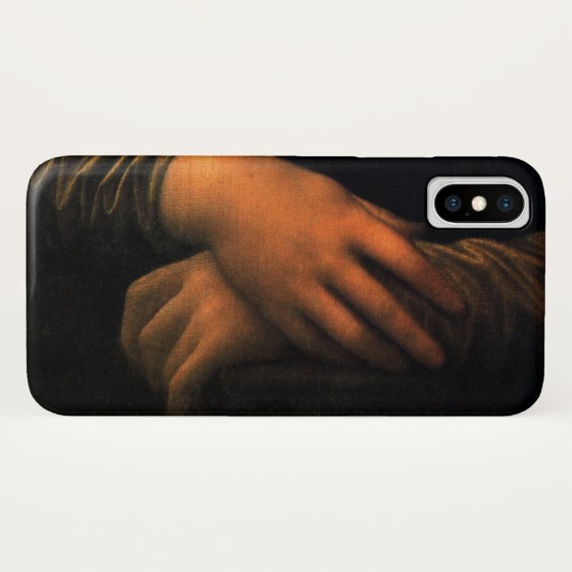 Coques Case-Mate iPhone Leonardo Mona Lisa Hands (Dos (Horizontal))