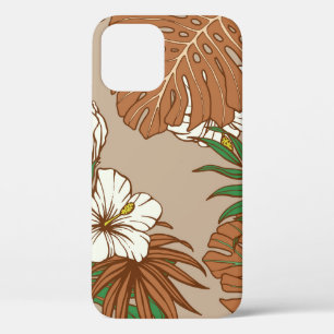 Case-Mate iPhone Case Léopard fourrure tropicale feuille fleurs d'hibisc