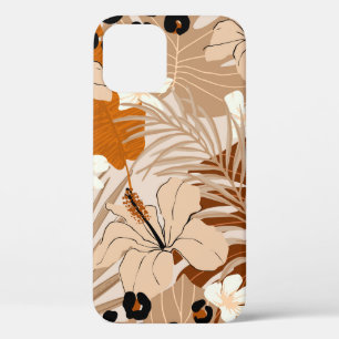Case-Mate iPhone Case Léopard fourrure tropicale feuille fleurs d'hibisc