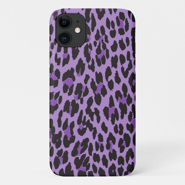 Coques Case-Mate iPhone Leopard Print, Léopard Spots, Purple Leopard (Dos)