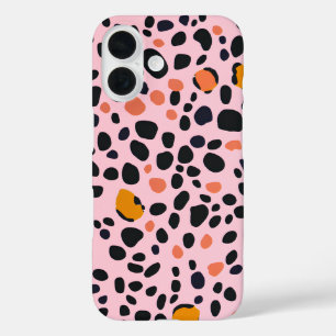 Coques iPhone 16 léopard rose animal