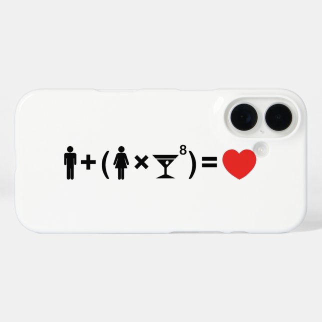 Coques Case-Mate iPhone L'équation d'amour pour les femmes (Verso (horizontal))