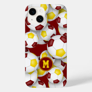 Coque Pour iPhone 14 L'équipe de football en or de Maroon colore le mot