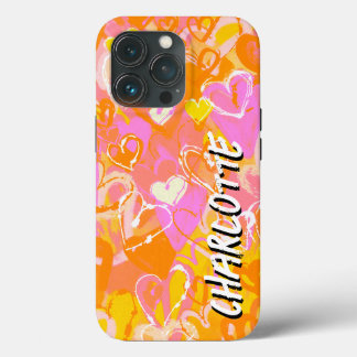 Case-Mate iPhone Case Les agrumes jaunes vibrants éclatent : Coeurs de g