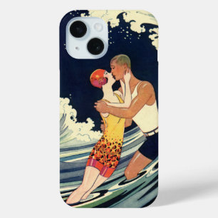 Coque Pour iPhone 15 Les amateurs d'art déco vintage se baignent dans l