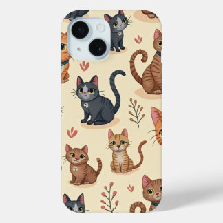 Coque Pour iPhone 15 les amis de chat me manquent