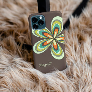 Case-Mate iPhone Case les années 70 Hippie super Fleur Brown Retro Daisy