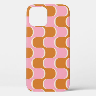 Case-Mate iPhone Case Les années 70 rétro : Motif ondulé rose or.