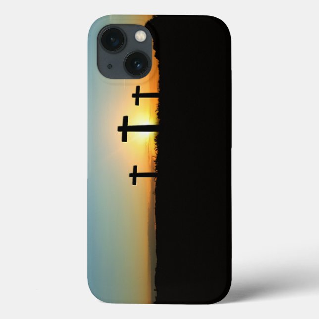 Coques Case-Mate iPhone Les croix de crucifixion au coucher du soleil (Verso)