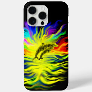 Coque iPhone 15 Pro Max Les dauphins sous le soleil