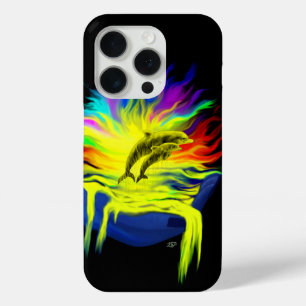 Coque iPhone 15 Pro Les dauphins sous le soleil avec la main
