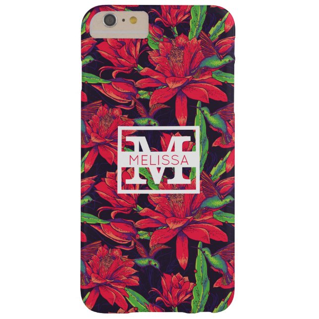 Coques Case-Mate iPhone Les fleurs et les colibris | ajoutent votre nom (Dos)