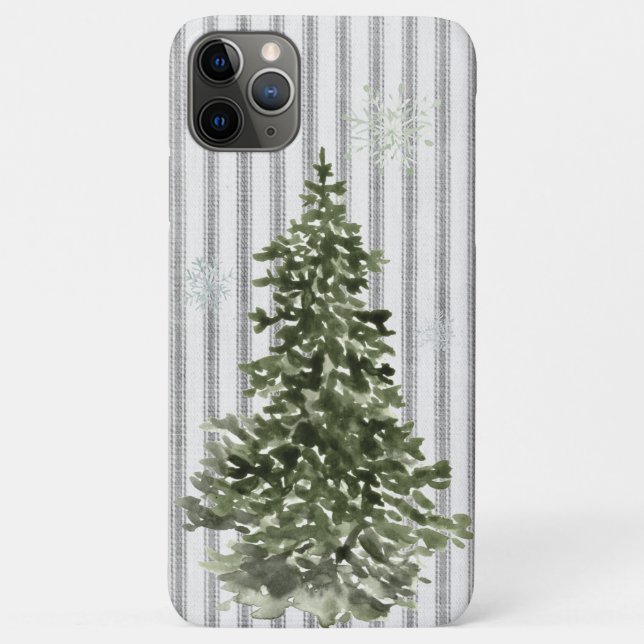 Coques Case-Mate iPhone Les flocons de neige des sapins de Noël Vintage (Dos)