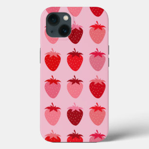 Case-Mate iPhone Case Les Fraise 01 Fraises Rose Et Rouge Préppy