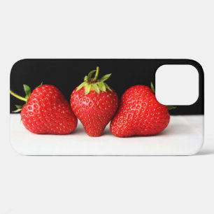 Case-Mate iPhone Case Les fraises sur le noir sur le blanc Coque-Mate i