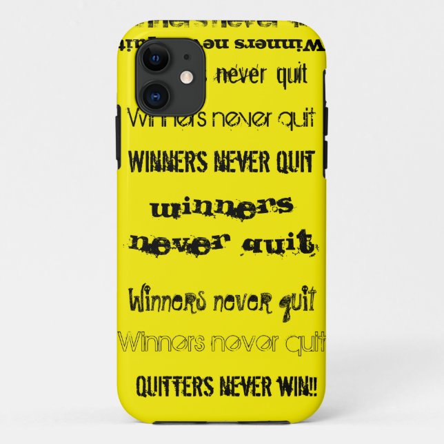 Coques Case-Mate iPhone Les gagnants ne quittent jamais l'Coque iPhone 5 (Dos)