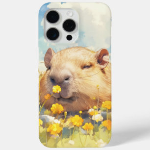 Coque iPhone 15 Pro Max Les jours de Capybara Lazy en Fleur sauvage