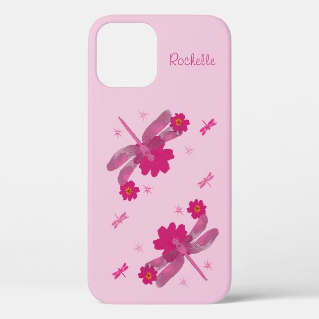 Coques Case-Mate iPhone Les libellules roses (Verso)
