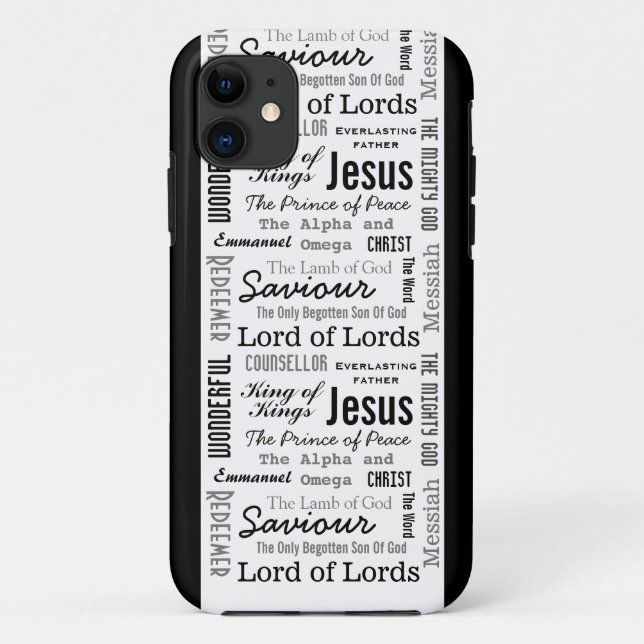 Coques Case-Mate iPhone Les noms de Jésus Texte du script (Dos)