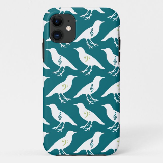 Coques Case-Mate iPhone Les oiseaux de Clef Musical (Dos)
