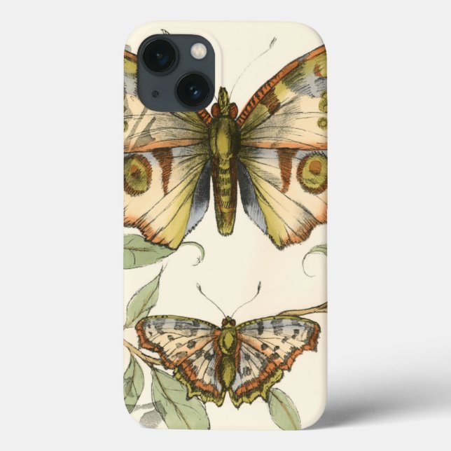 Coques Case-Mate iPhone Les papillons Tandem sur les Feuilles verts (Verso)