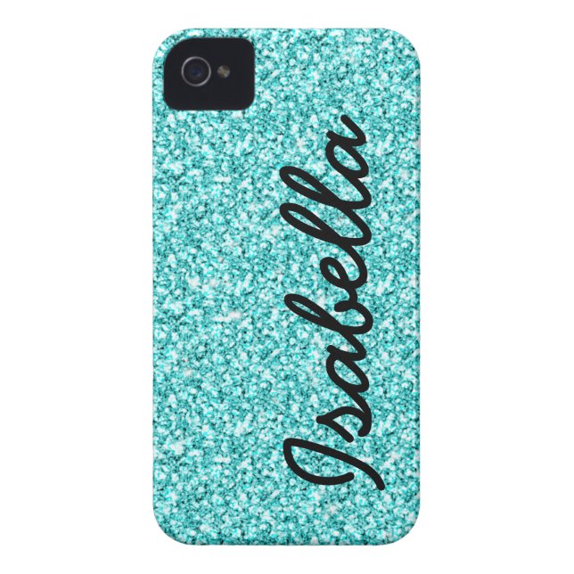 COQUES Case-Mate iPhone LES PARTIES SCINTILLANTES TURQUOISES GIRLY ONT (Dos)