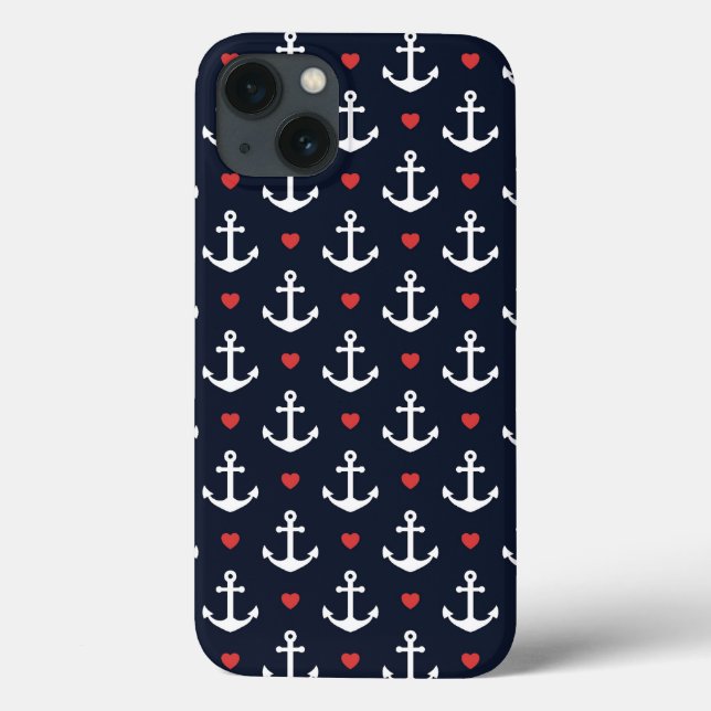 Coques Case-Mate iPhone Les Patters de Hearts et Anchor (Verso)