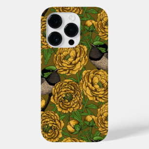 Coque Pour iPhone 14 Pro Les pivoines et les brunes