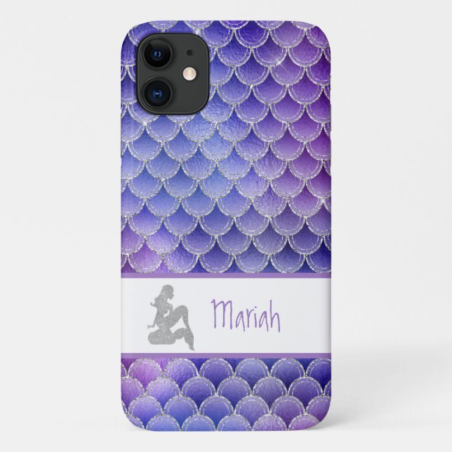 Coques Case-Mate iPhone *~* Les sirènes font Parties scintillant d'argent  (Dos)