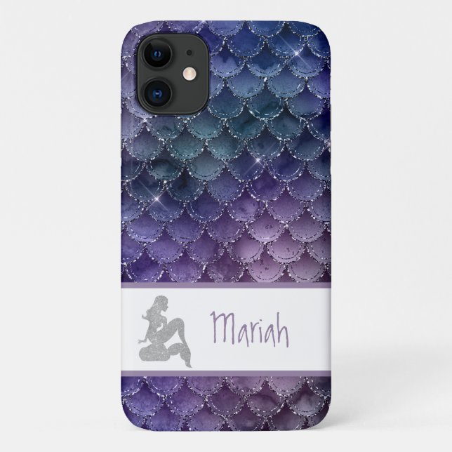 Coques Case-Mate iPhone *~* Les sirènes font Parties scintillant d'argent  (Dos)