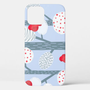 Case-Mate iPhone Case Les taureaux de Noël, les arbres, la forêt vintage
