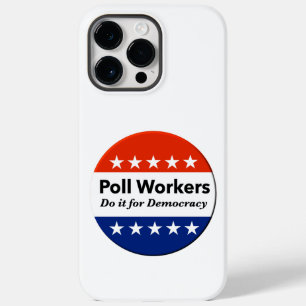 Coque Pour Pour iPhone 14 Pro Max Les Travailleurs Du Sondage Le Font Pour La Démocr