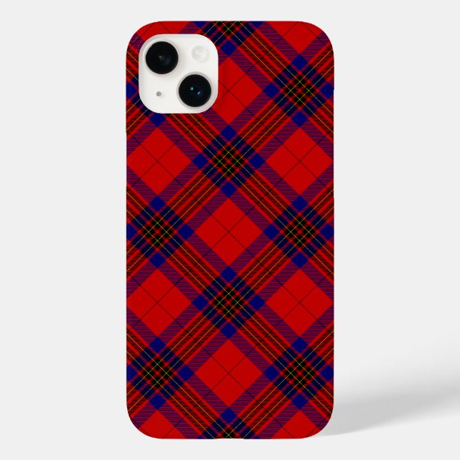 Coques Case-Mate iPhone Leslie tartan rouge bleu violet plaid (Verso)